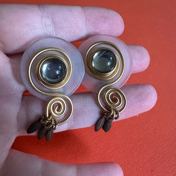 90s celestial lucite‎ earrings - Picture 1 of 2